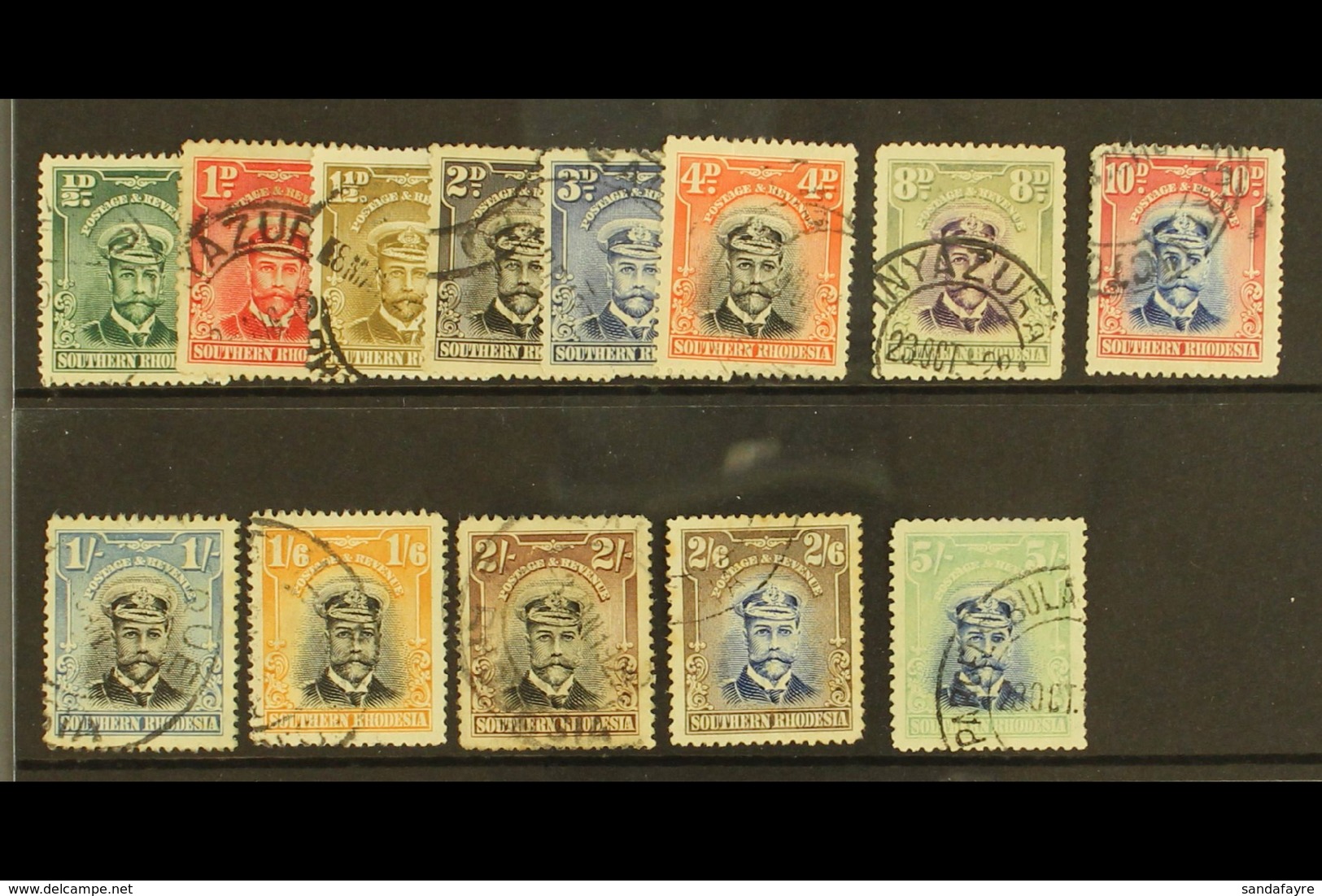 1924 Admiral Set, SG 1/14 (less 6d), Cds Used, The 8d And 2s 6d With Hinge Thins. (13) For More Images, Please Visit Htt - Südrhodesien (...-1964)