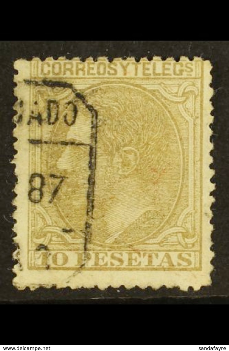 1879 10p Olive Bistre Alfonso XII, SG 272, Fine Used With Neat Boxed Cancel. For More Images, Please Visit Http://www.sa - Sonstige & Ohne Zuordnung