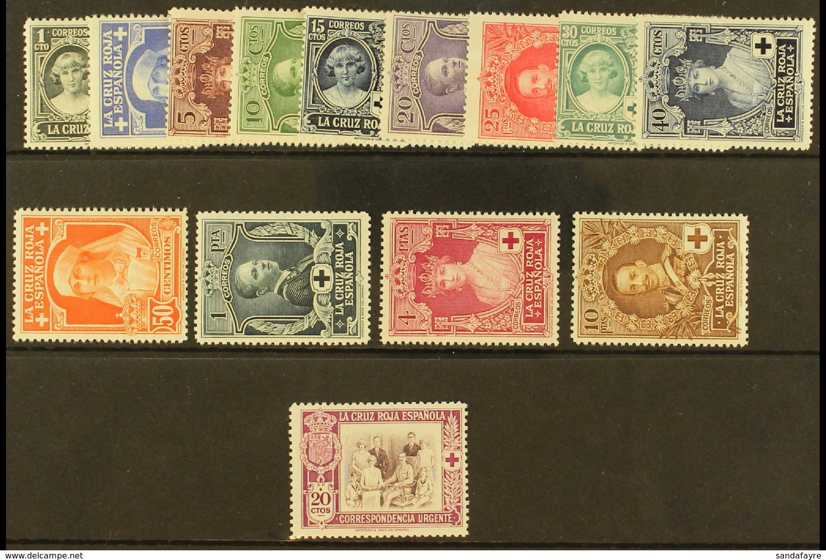 1926 Red Cross Postage Set And Express Letter 20c, Mi. 298/311, Fine Never Hinged Mint. (14 Stamps) For More Images, Ple - Sonstige & Ohne Zuordnung