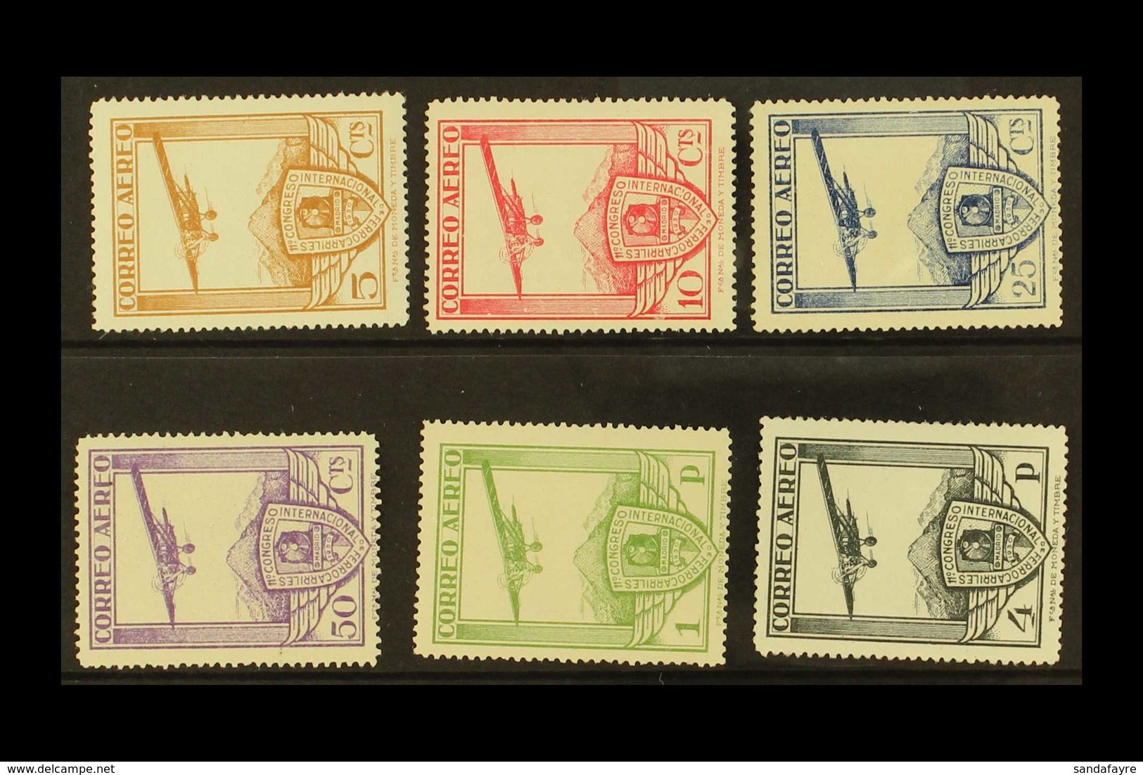 1930 Railway Congress Air Set, Mi. 457/462, Fine Never Hinged Mint. (6) For More Images, Please Visit Http://www.sandafa - Other & Unclassified