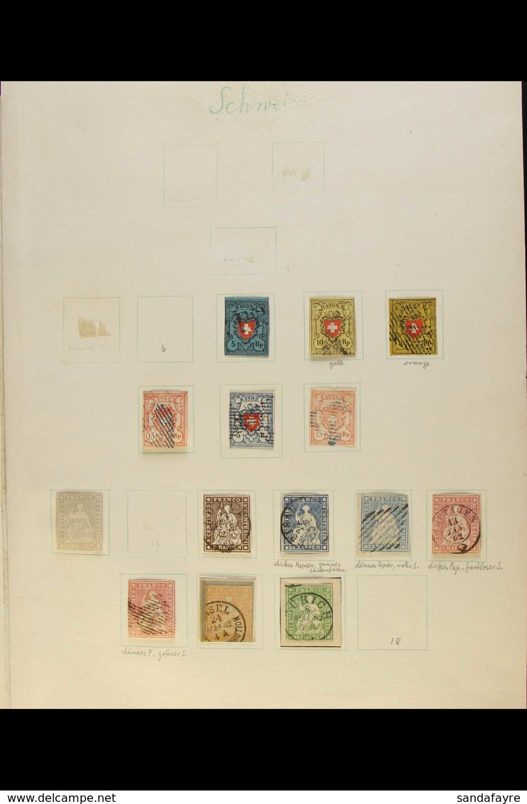 1843-1907 COMPREHENSIVE MOSTLY USED COLLECTION On Pages, All Different, Inc 1850 5r & 10r (x2 Shades), 1851 5r And 1852  - Sonstige & Ohne Zuordnung