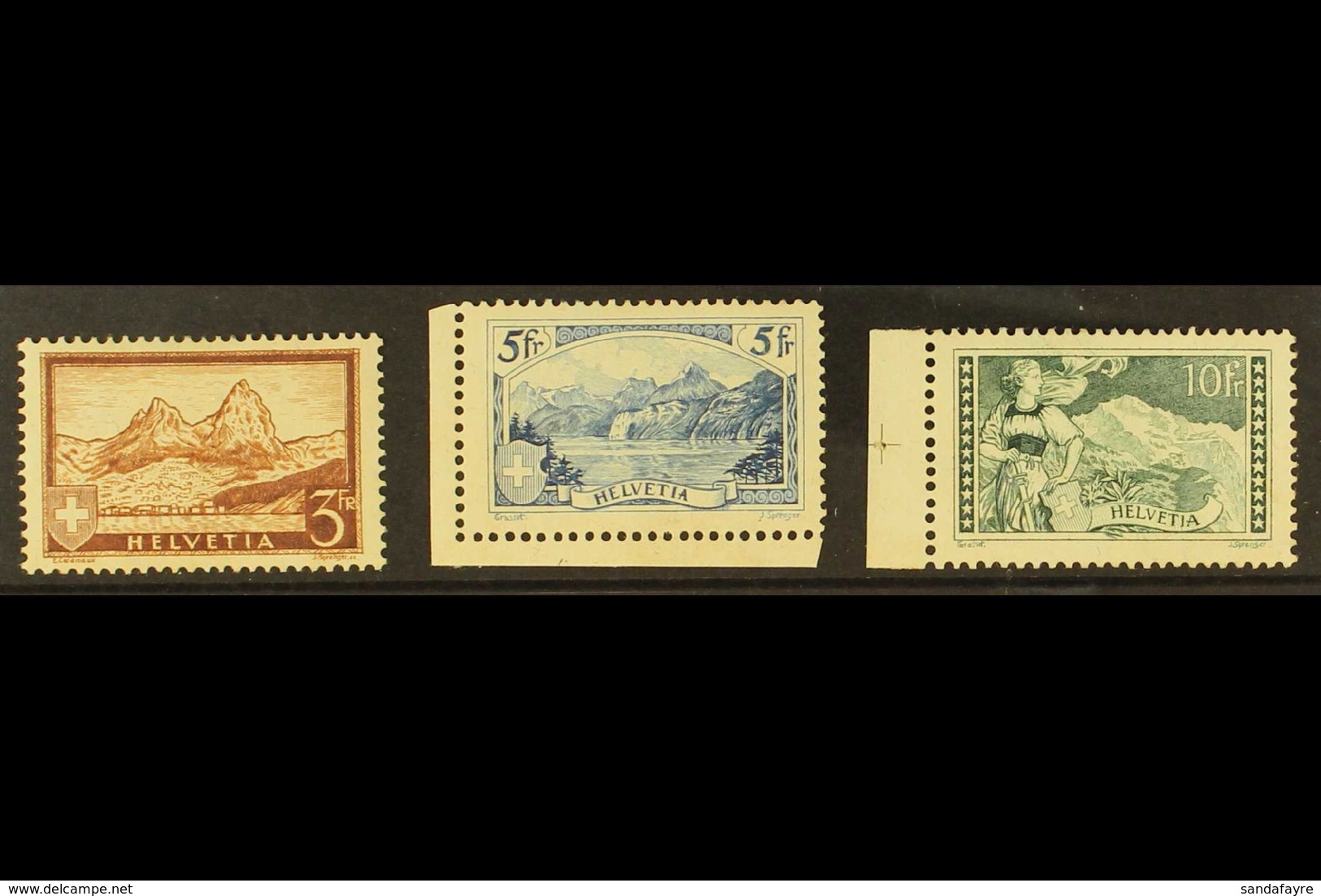 1928-31 Landscapes Complete Set (Michel 226/28, SG 335/37), Mint, Lightly Toned Gum. For More Images, Please Visit Http: - Altri & Non Classificati