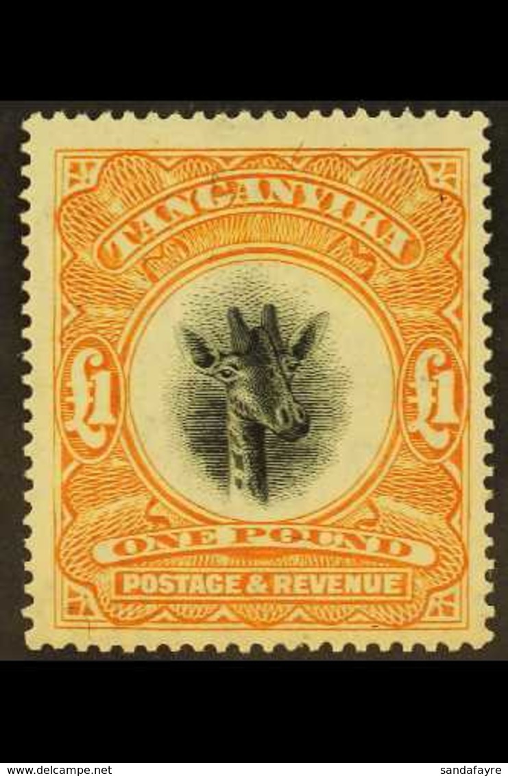 1922-24 £1 Yellow Orange, Sideways Script Wmk, SG 88, Fine Mint With Some Light Gum Tone For More Images, Please Visit H - Tanganyika (...-1932)