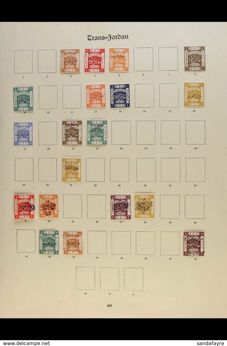 1920-25 FINE MINT COLLECTION An Attractive Collection Presented On Printed Pages. All Different & Includes 1920 Range To - Jordanië