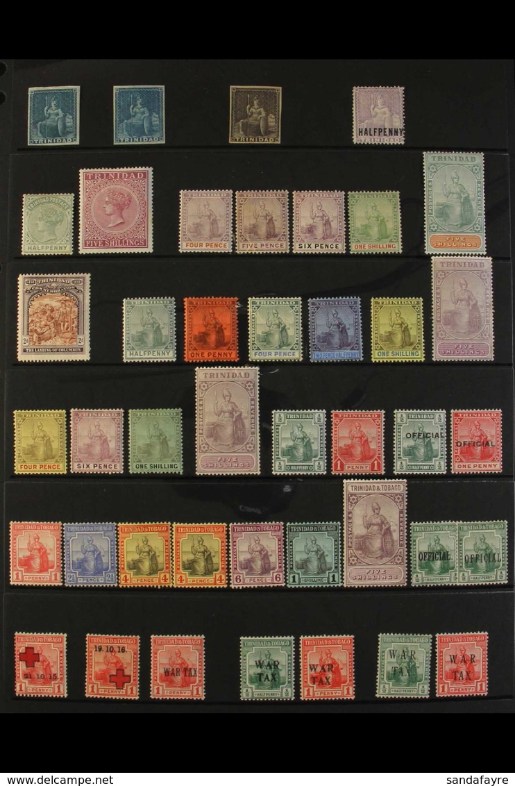 1851-1936 ALL DIFFERENT MINT COLLECTION. An Attractive Collection With Many "Better" Values, Neatly Presented On Stock P - Trinidad & Tobago (...-1961)