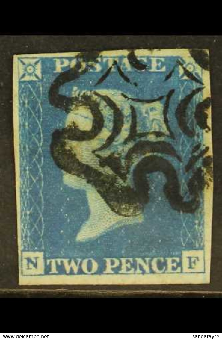 1840 2d Blue, Plate 1 "N F" SG.5, Fine Used, Attractive Stamp With Good Colour, Four Good To Large Margins And Black Mal - Sonstige & Ohne Zuordnung