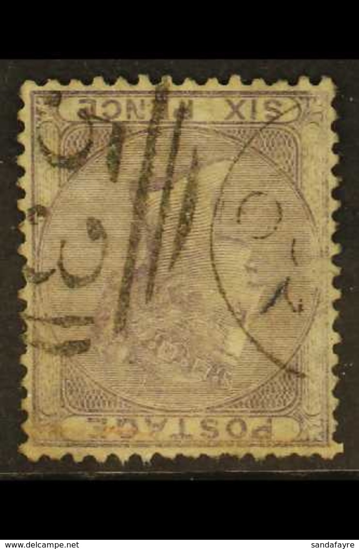 1855-57 6d Lilac With WATERMARK INVERTED Variety, SG 70wi, Fine Used With Neat Duplex Cancel, Nice Centering, Minimal Tr - Sonstige & Ohne Zuordnung