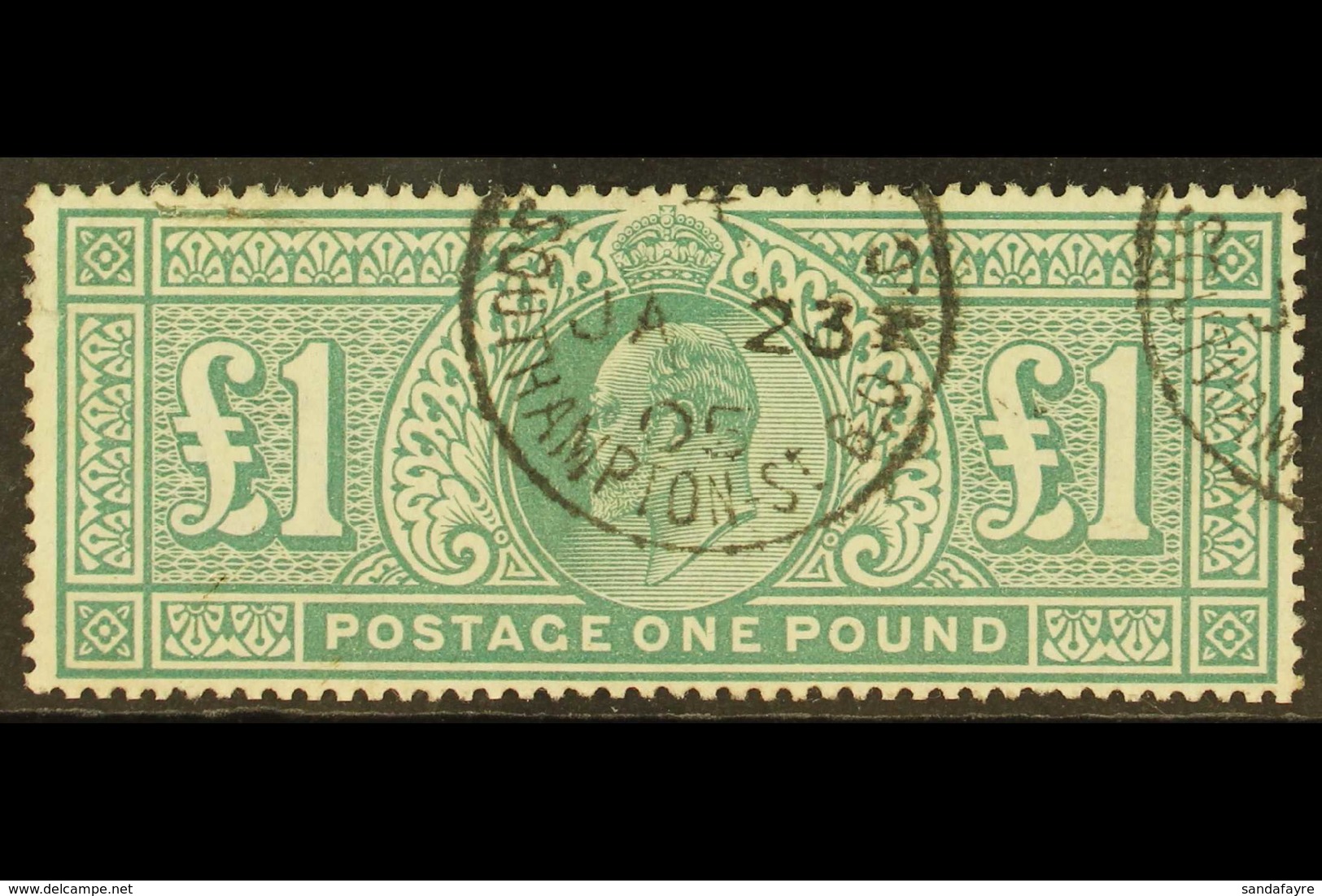 1902 - 10 £1 Dull Blue-green De La Rue, SG 266, Used With Fully- Dated Cds, Minor Faults At Top Left, Otherwise A Very H - Ohne Zuordnung