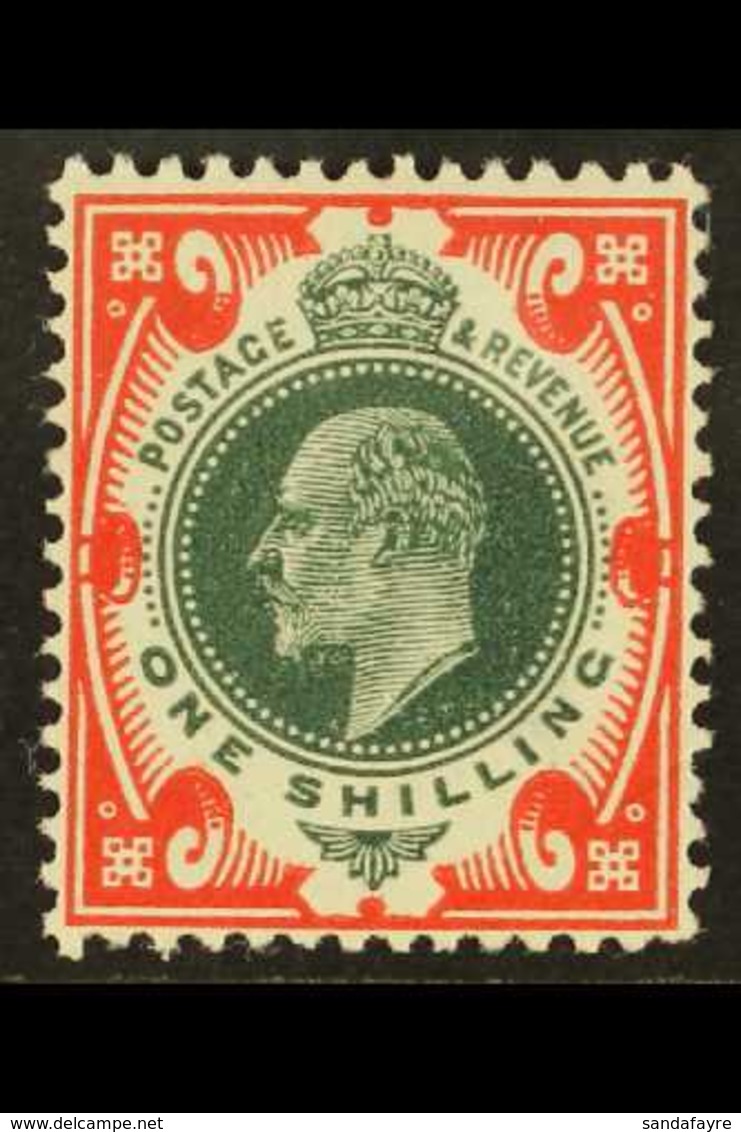 1911-13 1s Dark Green And Scarlet, SG 312, Very Fine Lightly Mounted Mint. For More Images, Please Visit Http://www.sand - Ohne Zuordnung