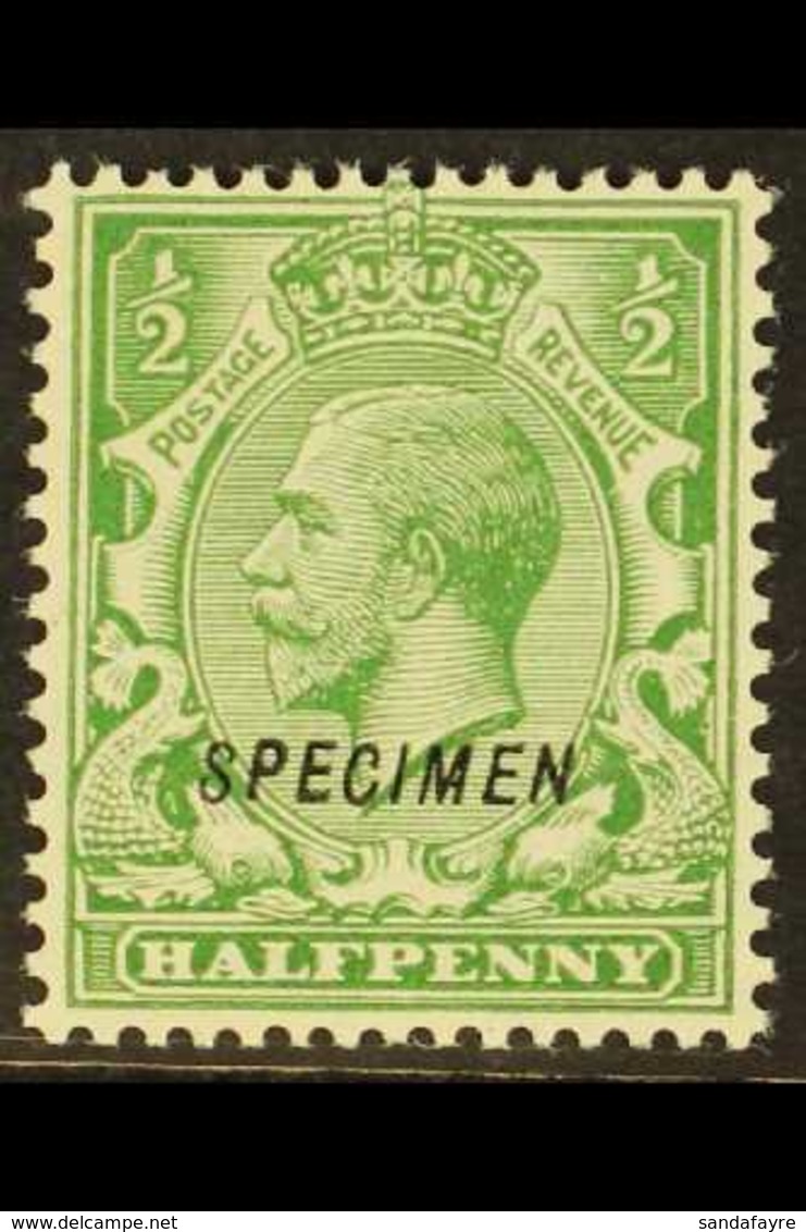 1924-26 ½d Green With "SPECIMEN" Type 23 Overprint, SG Spec N33t, Very Fine Mint, Very Fresh. For More Images, Please Vi - Unclassified