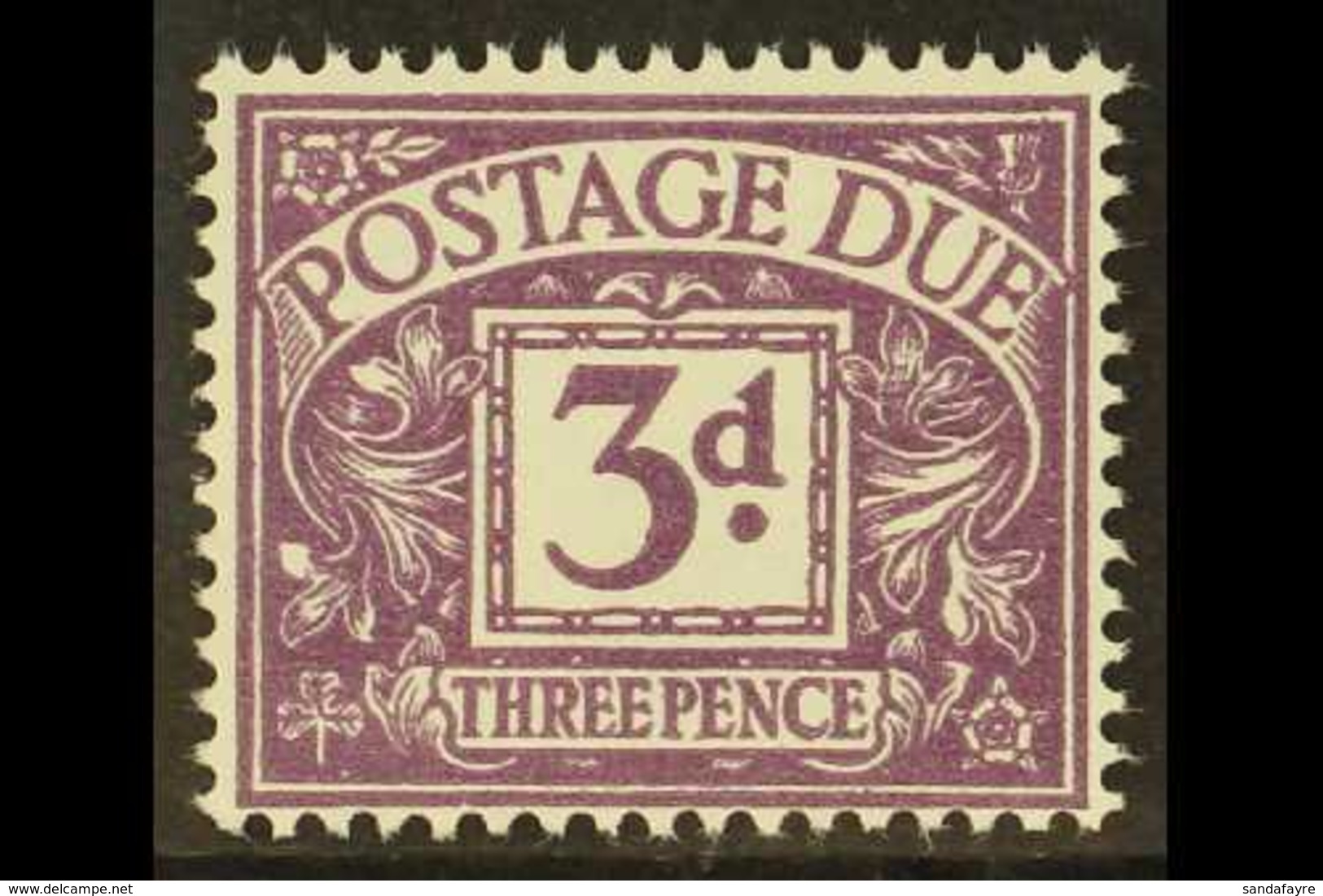 POSTAGE DUE 1959-63 3d Violet WATERMARK SIDEWAYS INVERTED Variety, SG D60wi, Fine Never Hinged Mint, Very Fresh. For Mor - Sonstige & Ohne Zuordnung