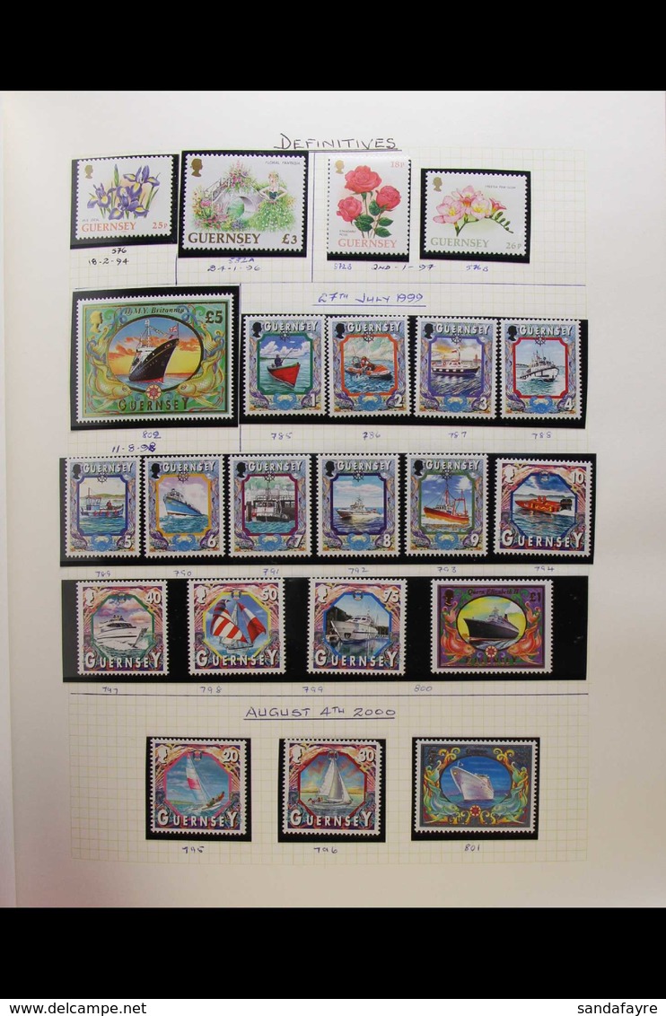 GUERNSEY 1988-2008 Magnificent Never Hinged Mint Collection With A Highly Complete Range Of Definitive And Commemorative - Autres & Non Classés