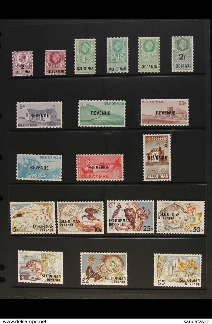 ISLE OF MAN REVENUES 1921-76 Fine Never Hinged Mint Collection, With 1921 2d On 2d, 1960 6d, 1s, 2s6d, And 10s, 1961 2s  - Sonstige & Ohne Zuordnung