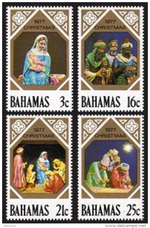Bahamas, 1977, Christmas, Paintings, MNH, Michel 424-427A - Bahamas (1973-...)