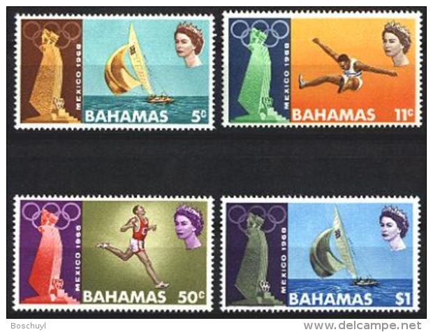 Bahamas, 1968, Olympic Summer Games Mexico, Sports, MNH, Michel 281-284 - Bahamas (1973-...)