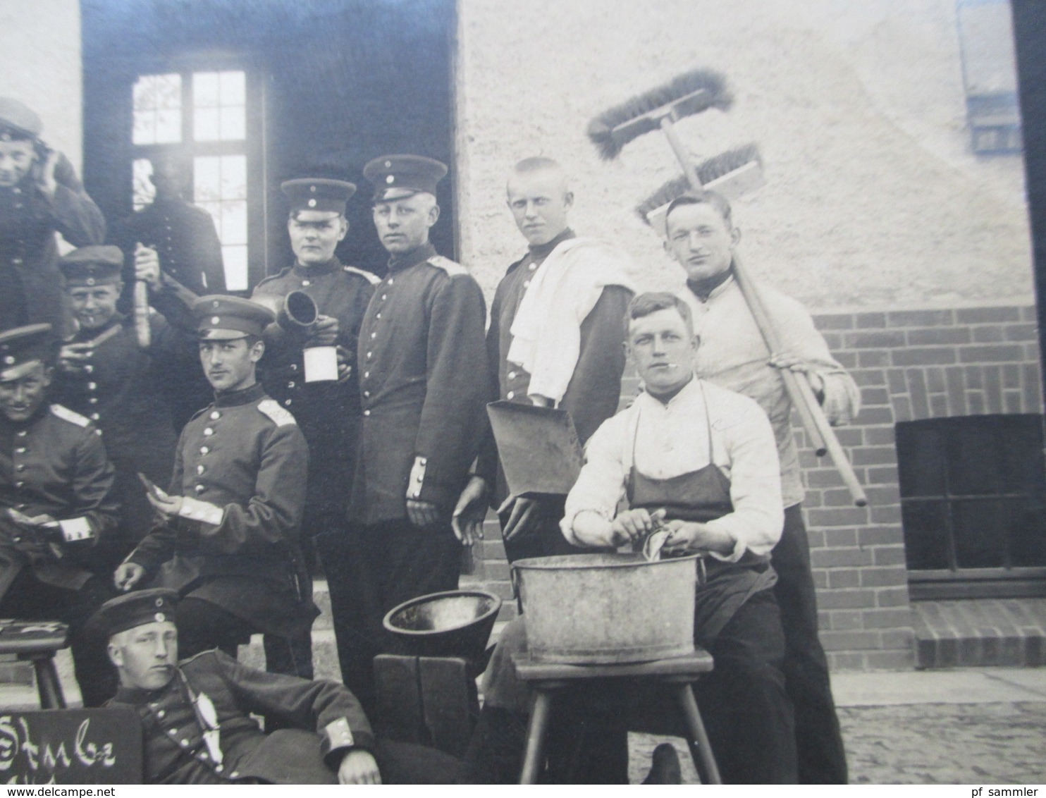 AK 1915 Echtofo Soldaten Lustige Stube Zug 41. Lübeck. Atelier Lubeca - Guerre 1914-18