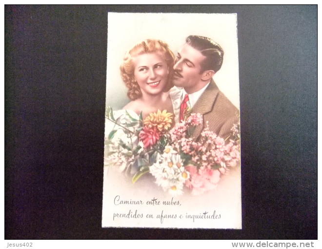 TARJETAS DE FELICIDADES  --  PAREJA DE ENAMORADOS 1953 - Birthday