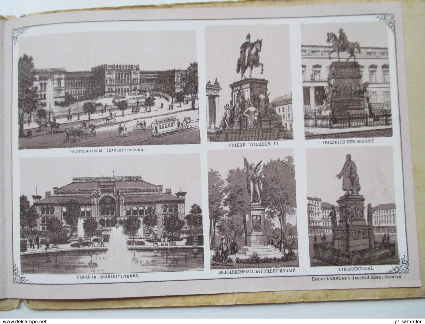 Berlin Leporello um 1900 mit einigen Ansichten! Druck und Verlag Jacobi & Zobel, Dresden