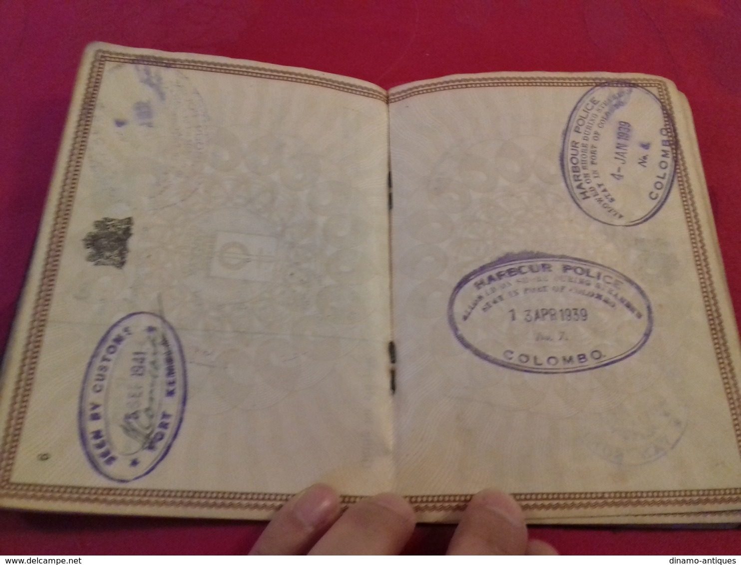 Ultra rare WW2 Dutch East Indies passport passeport reisepass issued 1938 in Surabaya Java for a Jew visas & stamps 1941