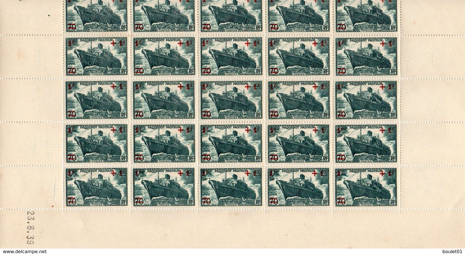 Feuille De 25 Timbres Neufs N° 502 De 1941 (voir Le Scan) - Fogli Completi