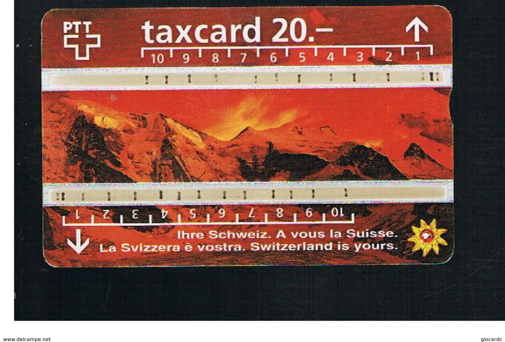 SVIZZERA (SWITZERLAND) - 1996   MOUNTAINS   - USED - RIF. 10053 - Mountains