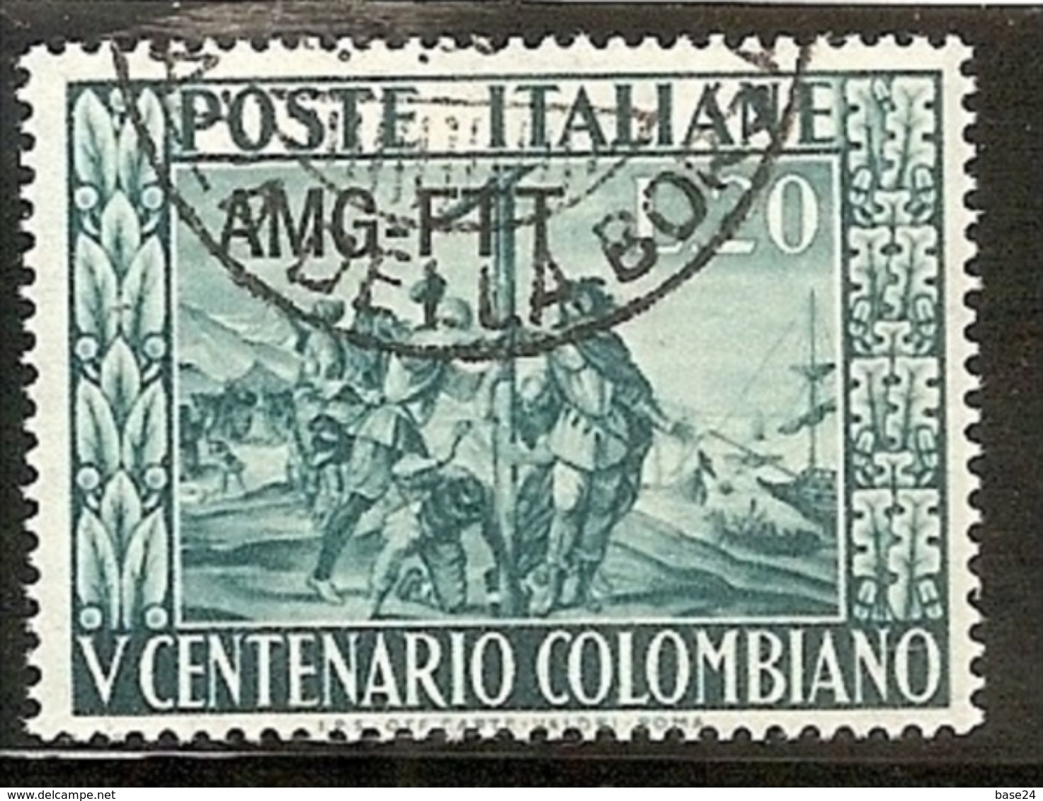 1951 Italia Italy Trieste A  COLOMBO Usata USED - Cristoforo Colombo