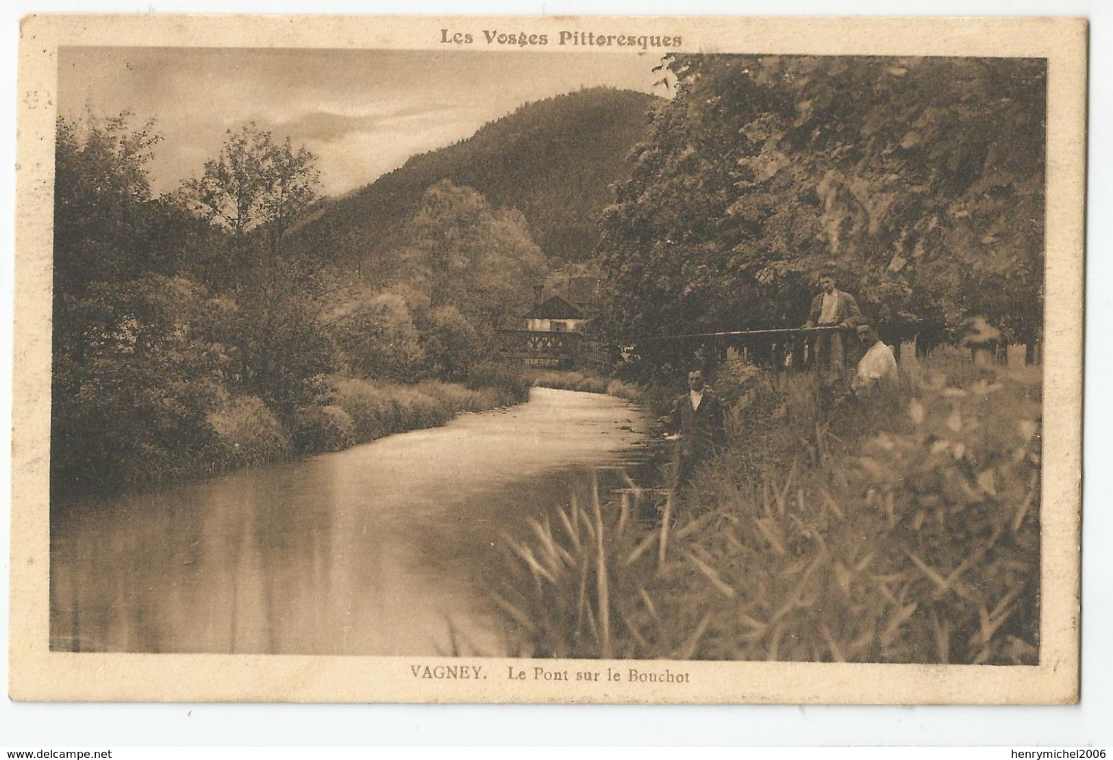 88 Vosges - Vagney Le Pont Sur Le Bouchot Pecheur Ed Perrin De Vagney 1940 - Other & Unclassified