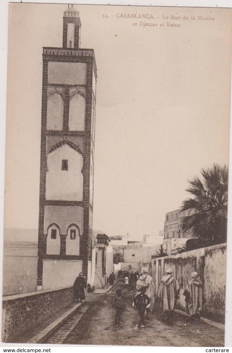 CARTE ANCIENNE,afrique,africa,maghreb,MAROC,MOROCCO,CASABLANCA,1914 - Casablanca