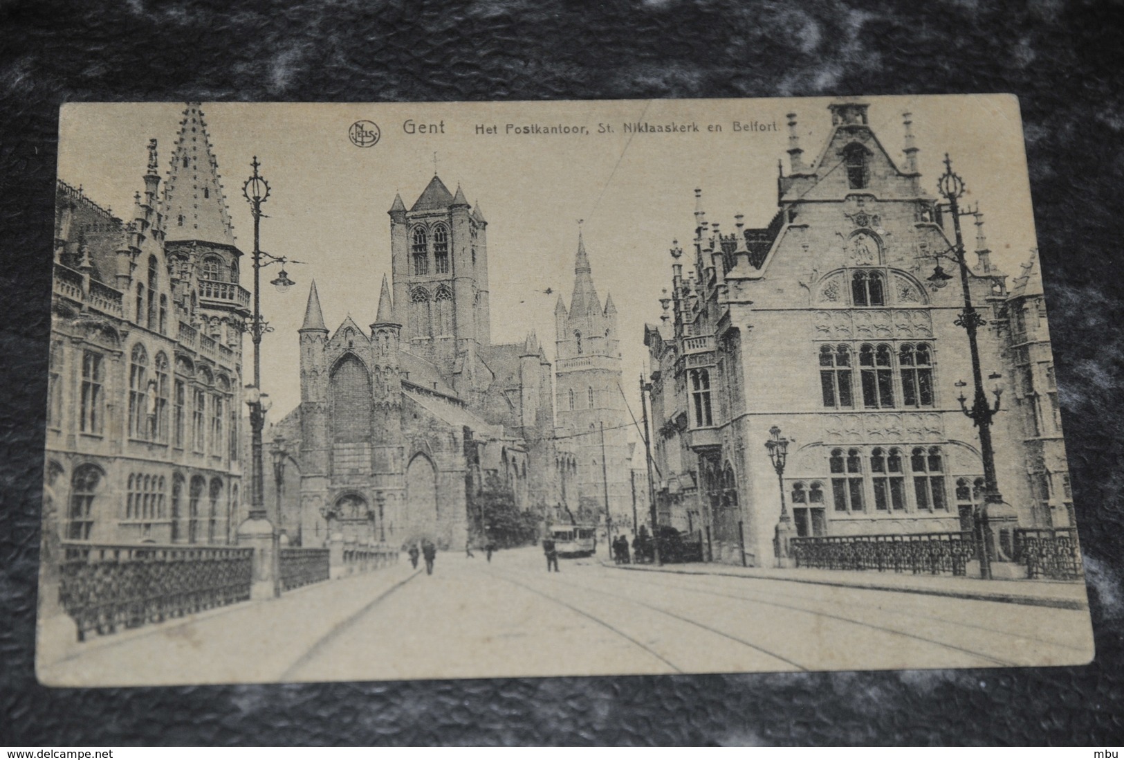 1665    Gent - Postkantoor, St.Niklaaskerk, Belfort   1919  Tram - Gent