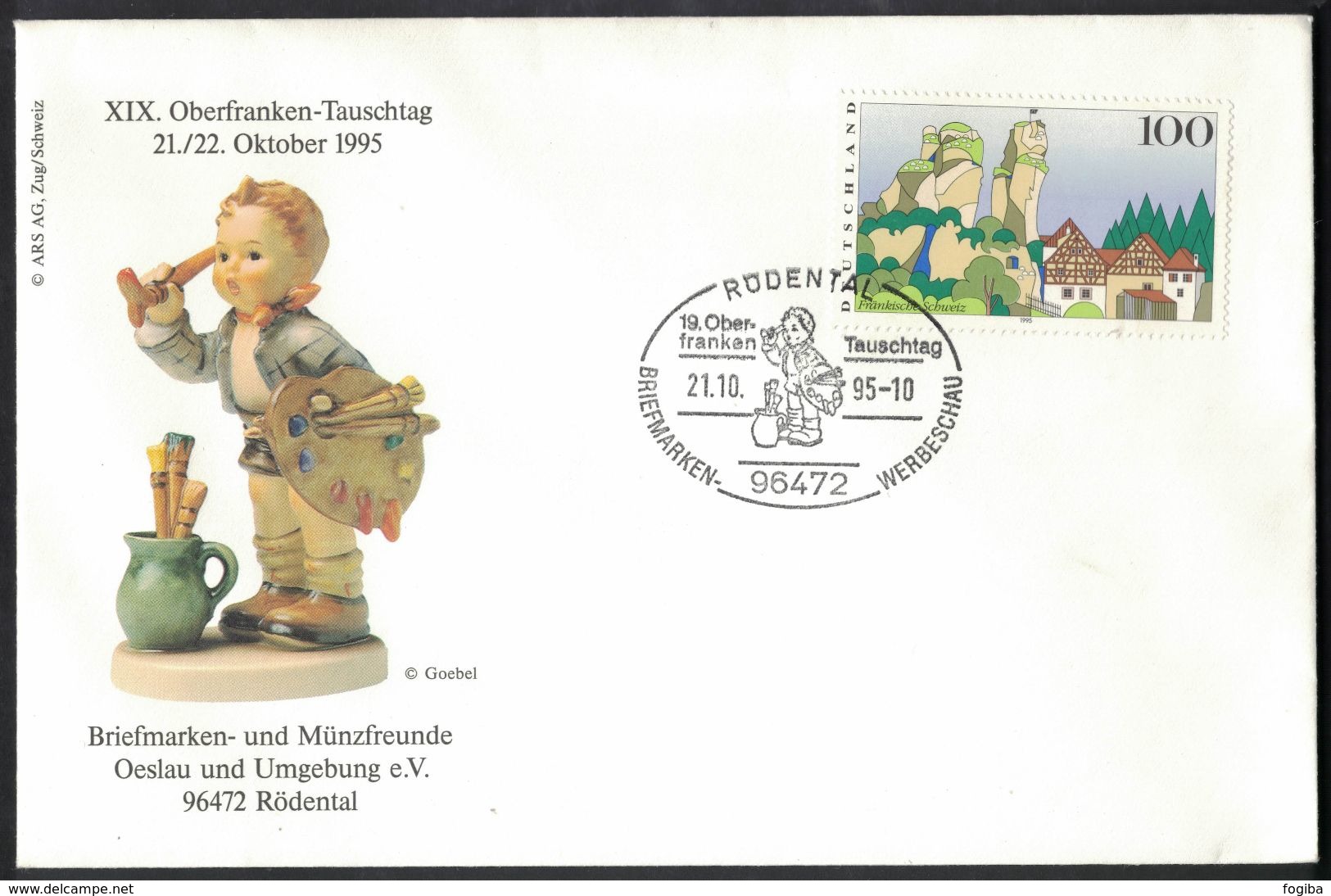 XA175    Germany, Special Postmark "Rodental XIX Oberfranken - Tauschtag 1995" - Storia Postale