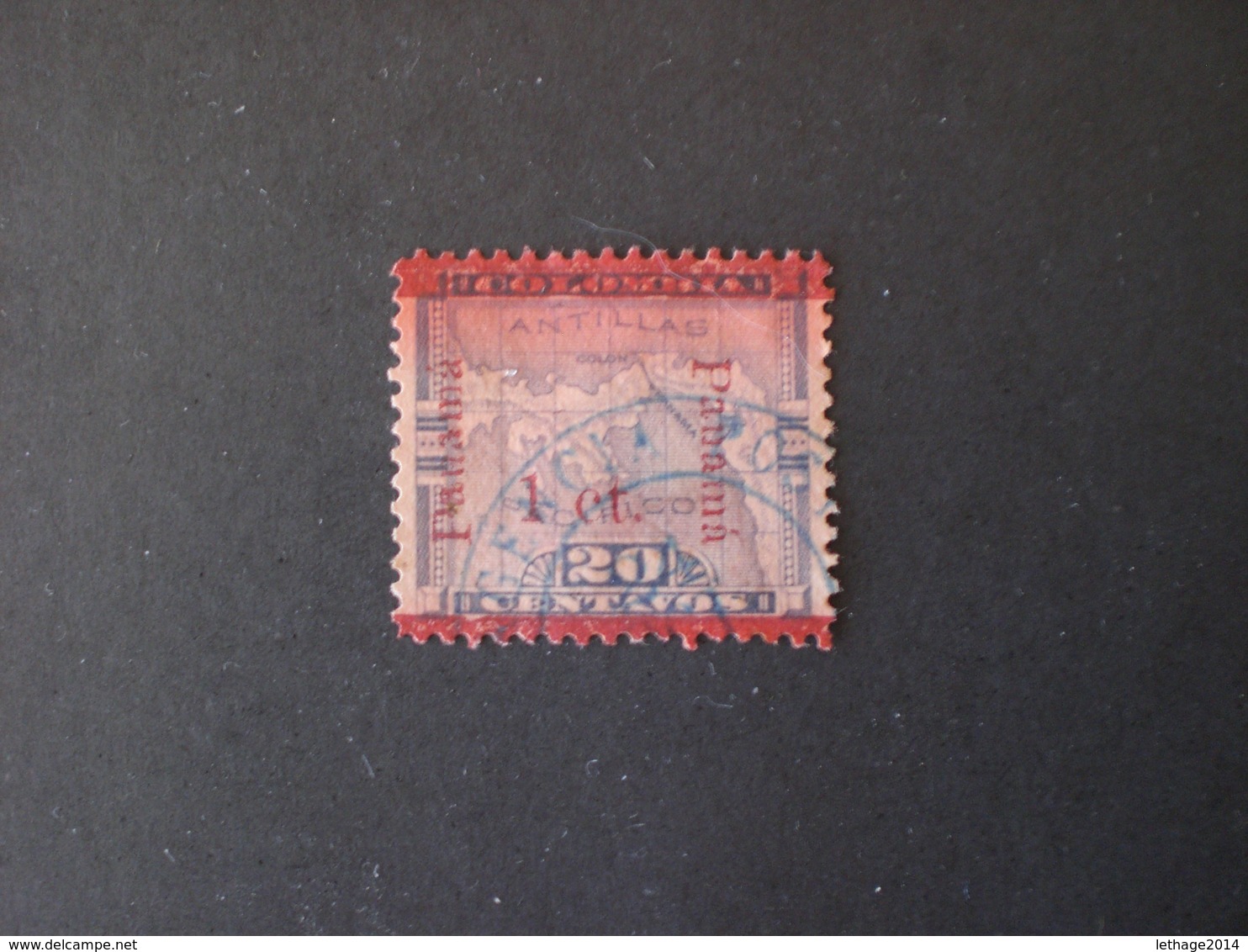 PANAMA CANAL ZONE 1906 Registartion Stamps - Handstamped Overprinted Thick Bar - Panama