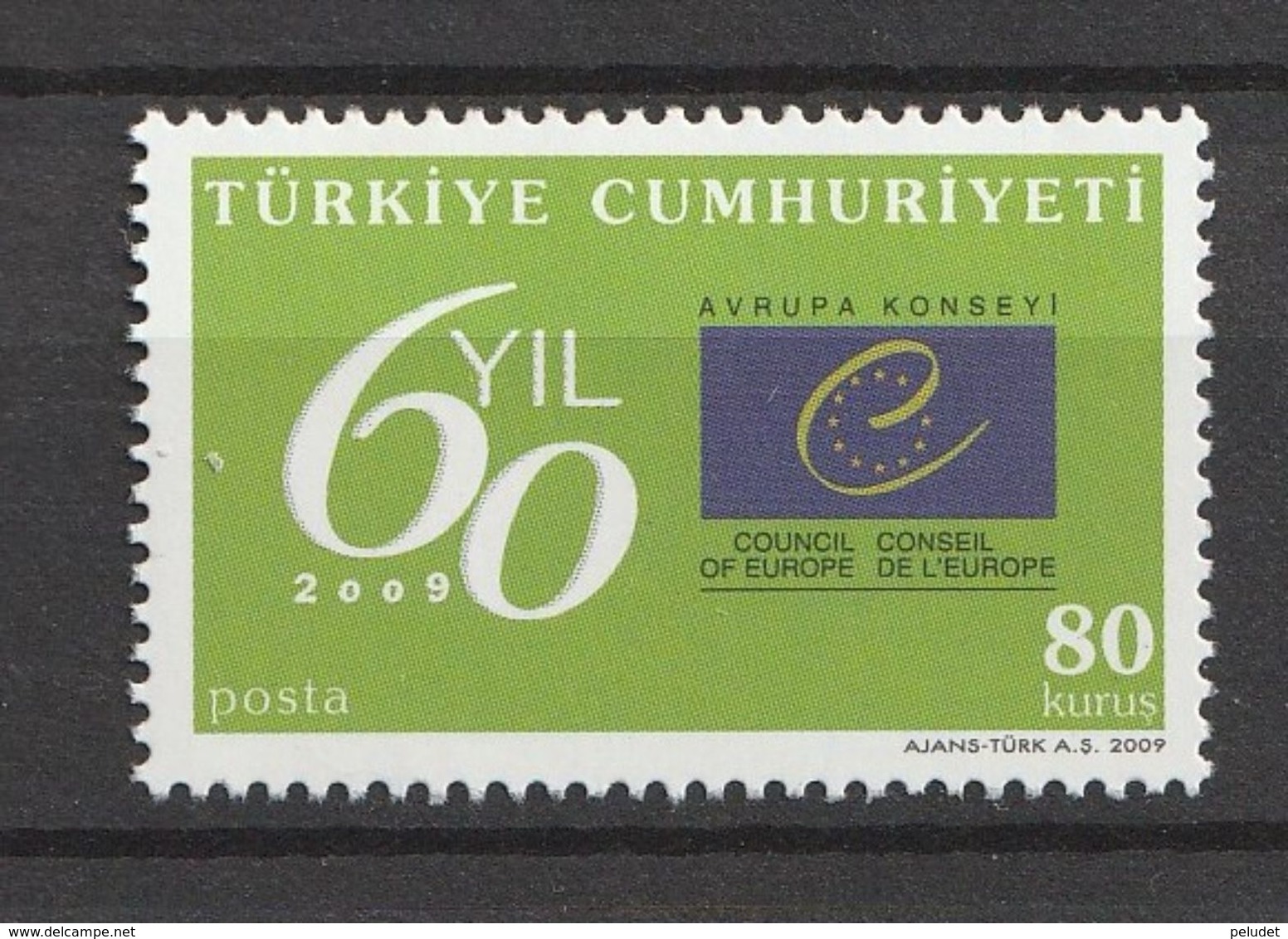 Turkey 2009, European Council 2v Mnh - Neufs