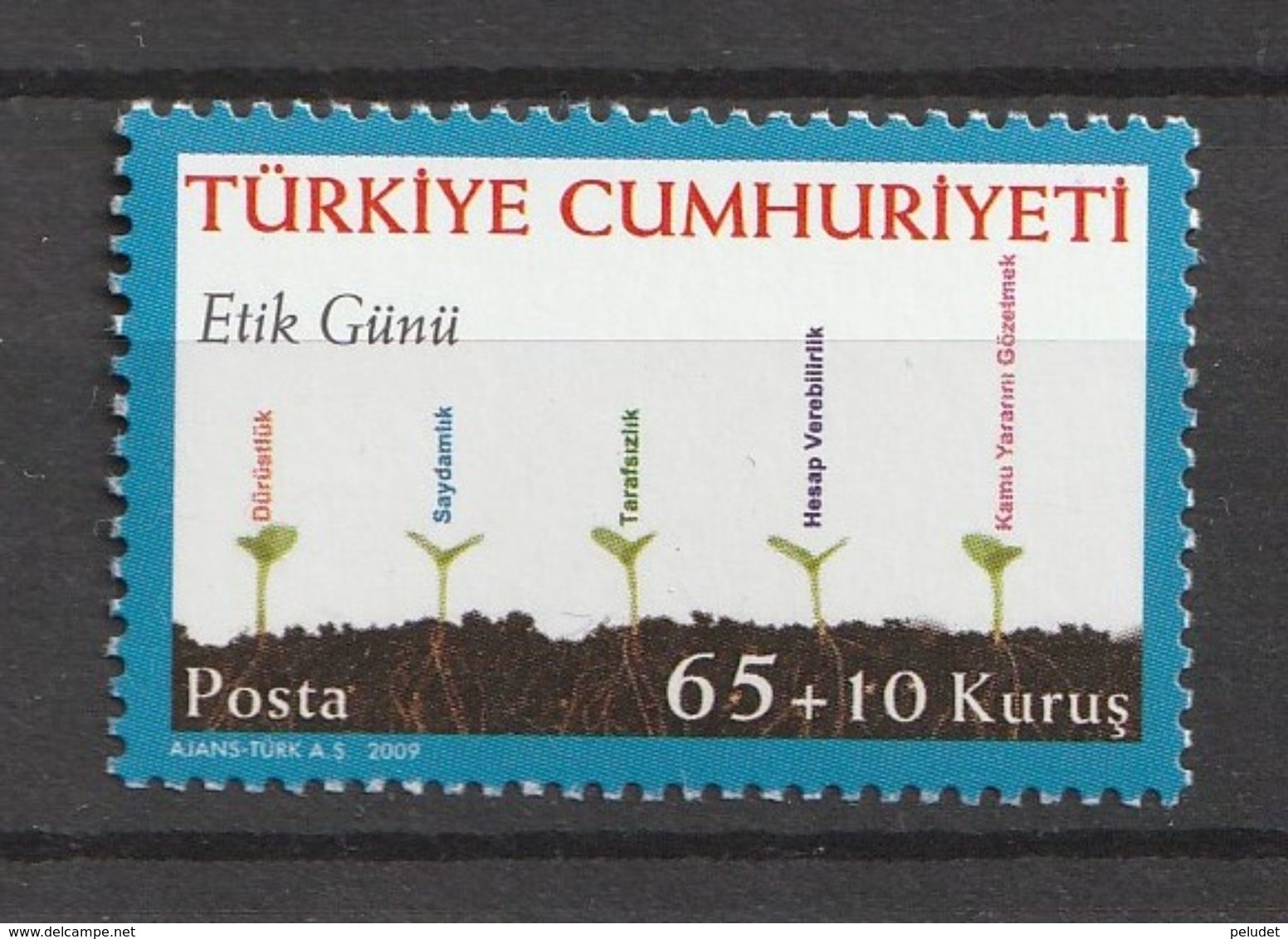 Turkey 2009, Ethics Days 1v Mnh - Neufs