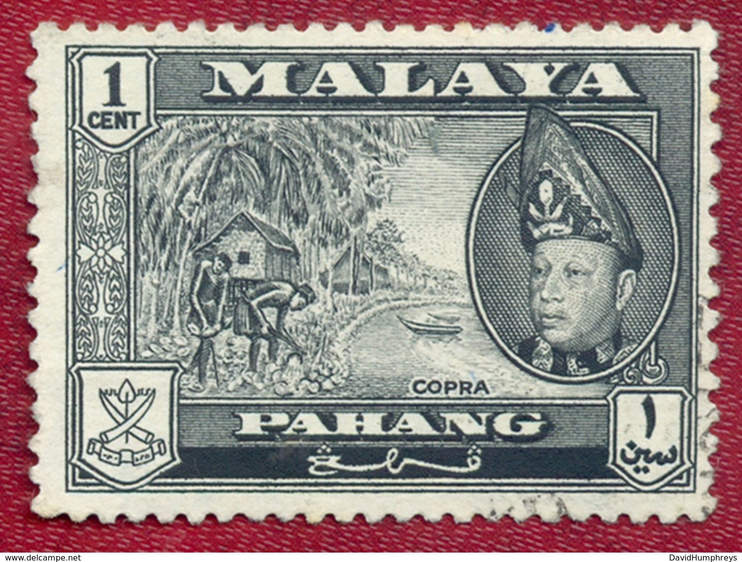 Pahang 1957 1c Black Copra Used - Pahang