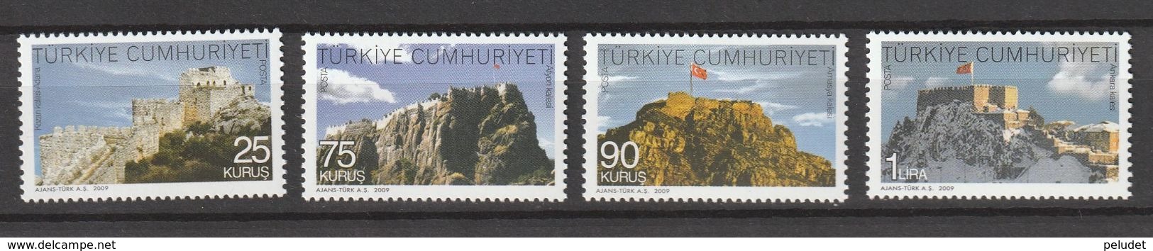 Turkey 2009, Turkey 2009 Castles (4) Mnh - Unused Stamps