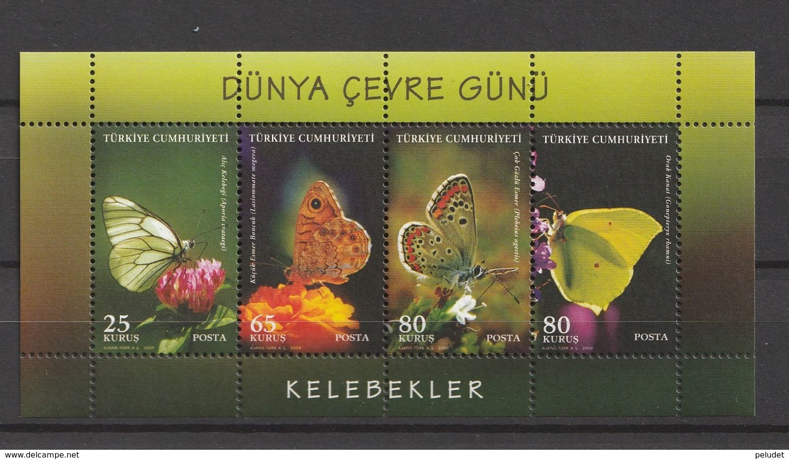 Turkey 2009, Environ.Day-B'flies M.S. Mnh - Neufs