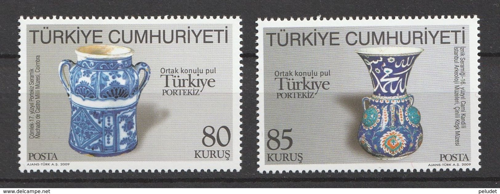 Turkey 2009, Portugal-Ceramics (2) Mnh - Neufs