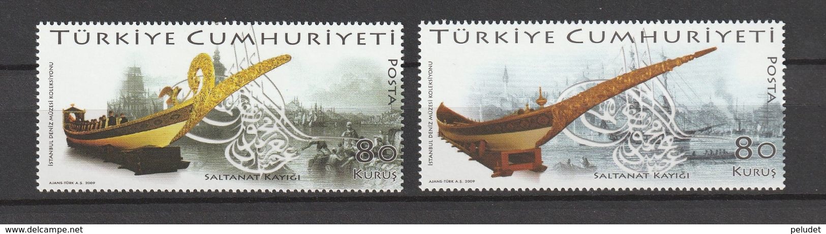Turkey 2009, Sultans Boats (2) Mnh - Unused Stamps