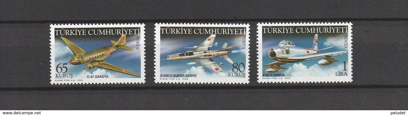Turkey 2009, Aircraft 2009 (3) Mnh - Unused Stamps