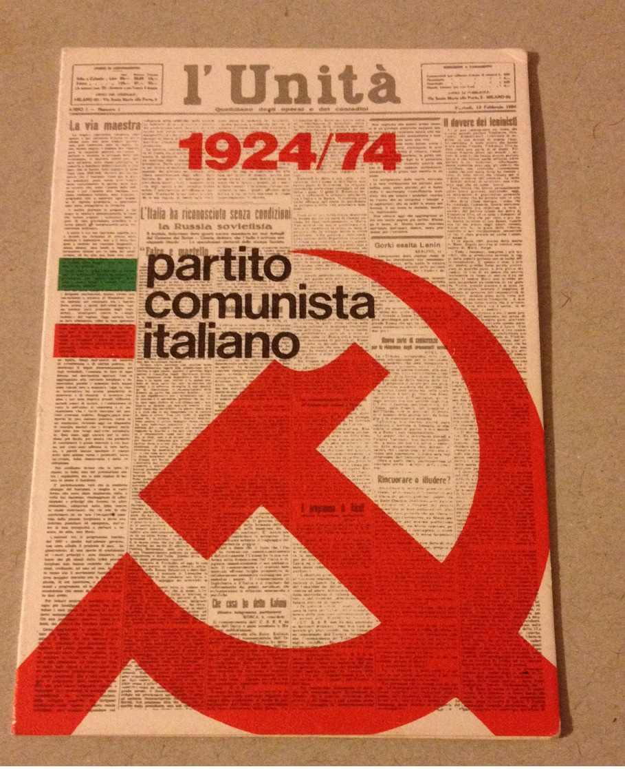 TESSERA VECCHIO PARTITO COMUNISTA 1974 - Zonder Classificatie