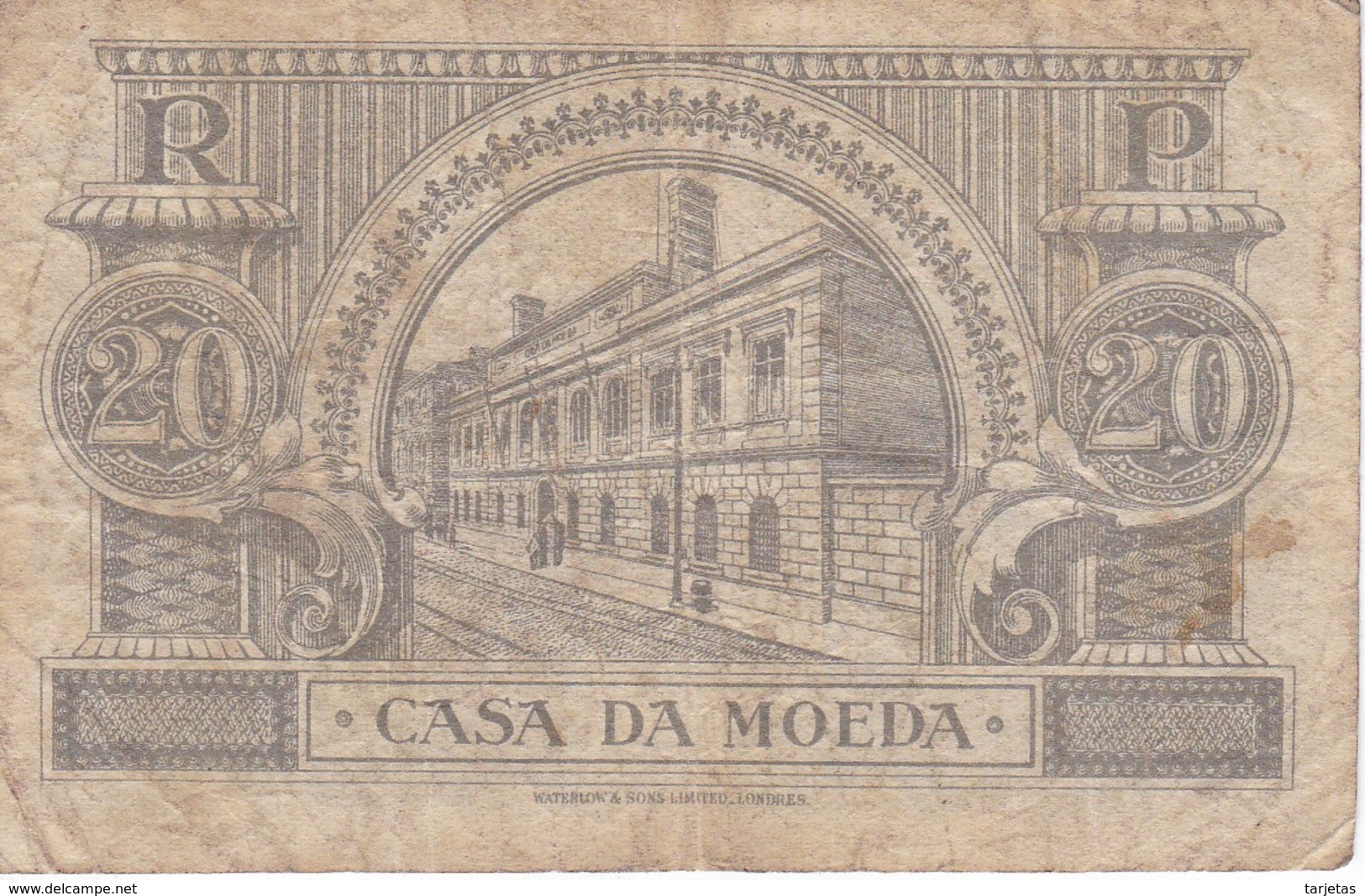 BILLETE DE PORTUGAL DE 20 CENTAVOS DEL AÑO 1925  (BANKNOTE) - Portugal