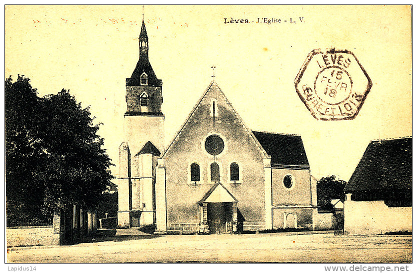 AJ 852-  C P A -LEVES    (28)    L'EGLISE - Lèves