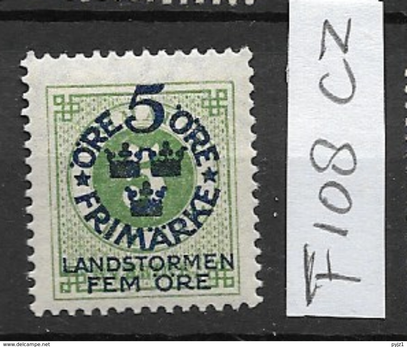 1916 MNH Sweden, Landstrom I: Watermark KPV - Ongebruikt