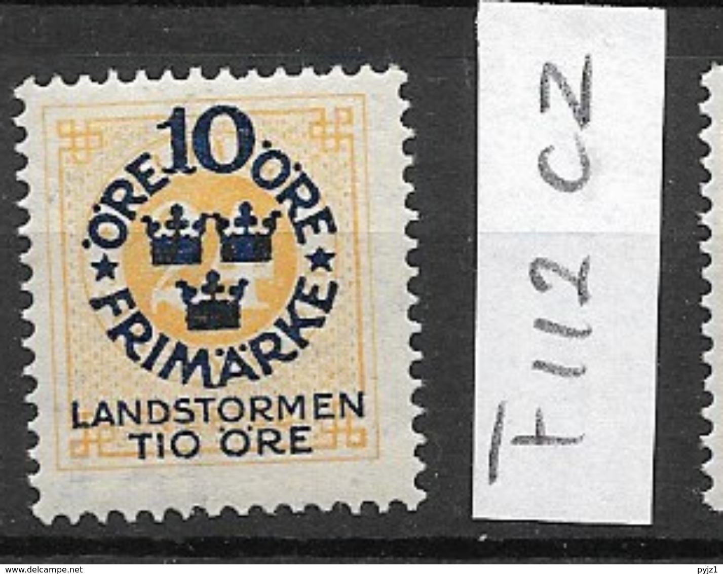1916 MNH Sweden, Landstrom I: Watermark KPV - Ongebruikt