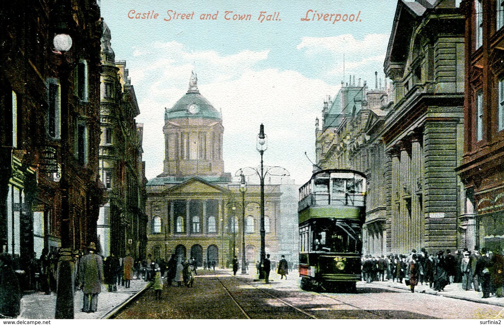 MERSEYSIDE - LIVERPOOL - CASTLE STREET AND TOWN HALL Me650 - Liverpool