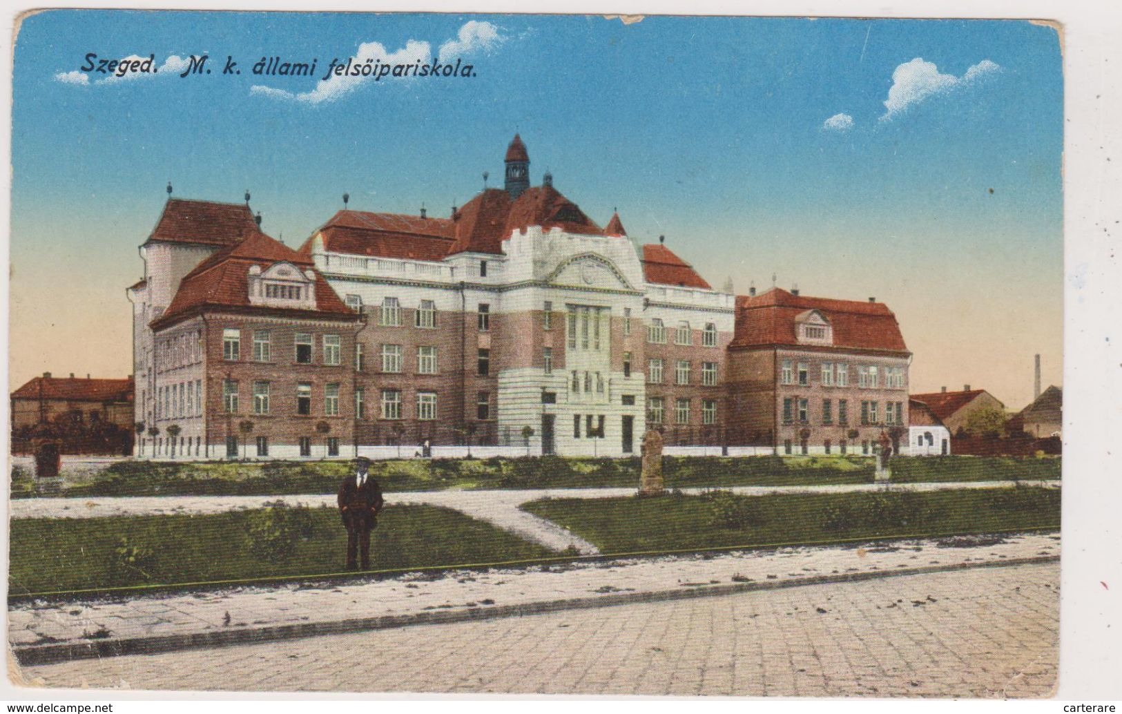 CPA, Hongrie,szeged ,sud Est De Budapest,M K Allami  Felsoipariskola,rare - Hongarije