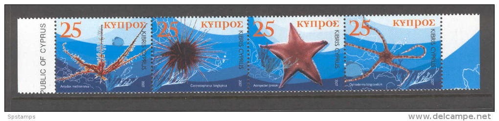 Cyprus 2007 (Vl 914-917) Marine Life - Echinodermada Of Cyprus  MNH - Meereswelt