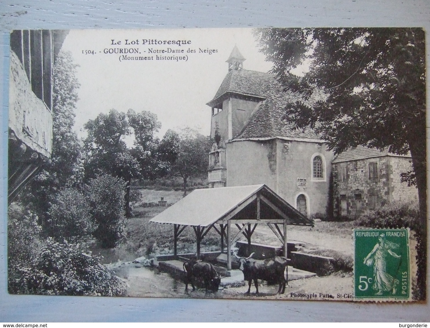 GOURDON / NOTRE DAME DES NEIGES / TRES JOLIE CARTE ANIMEE (BOEUFS) / 1916 - Gourdon