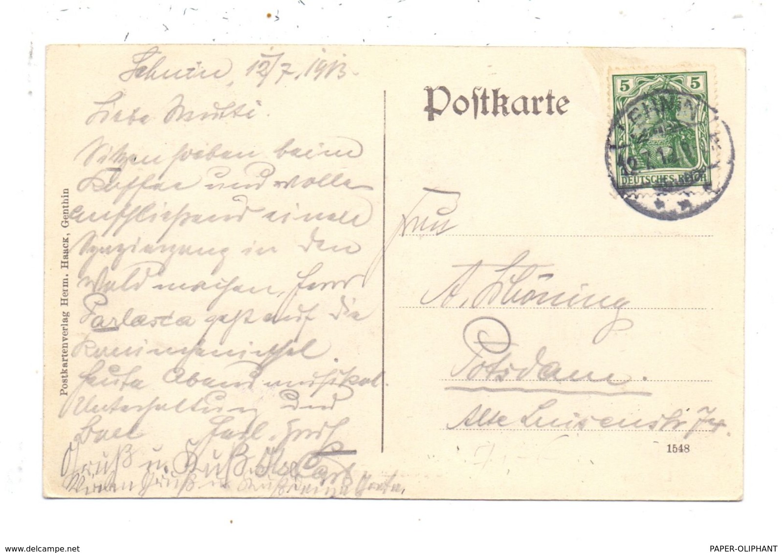 0-1804 LEHNIN, Die Weissagung, 1912 - Lehnin