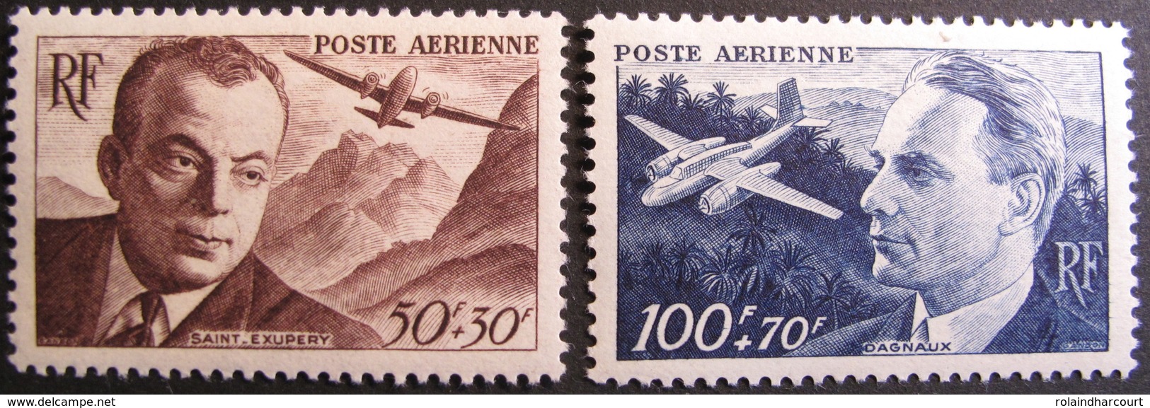 Lot FD/1315 - 1947 - POSTE AERIENNE - SAINT-EXUPERY / DAGNAUX - N°21 à 22 NEUFS* - 1927-1959 Ungebraucht